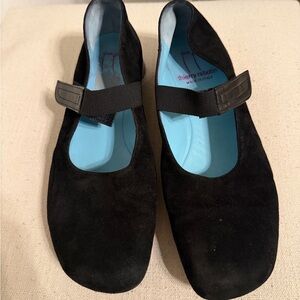 Thierry Rabotin Black Suede Flats